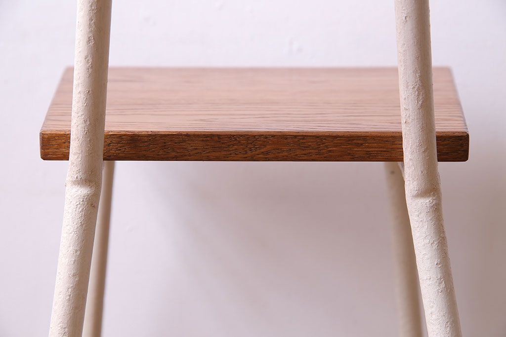 ペイント家具　ナラ材　ナチュラルな雰囲気漂うシンプルなチェア(イス、椅子)(2)