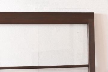 昭和レトロ　モールガラス入り!　横桟が印象的なガラス戸(建具・引き戸・ガラス引き戸)2枚セット