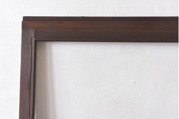 昭和レトロ　モールガラス入り!　横桟が印象的なガラス戸(建具・引き戸・ガラス引き戸)2枚セット