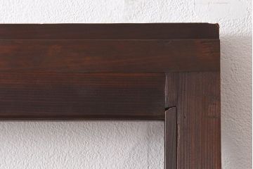 昭和レトロ　モールガラス入り!　横桟が印象的なガラス戸(建具・引き戸・ガラス引き戸)2枚セット