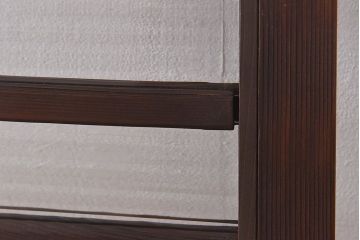 昭和レトロ　モールガラス入り!　横桟が印象的なガラス戸(建具・引き戸・ガラス引き戸)2枚セット