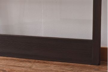 昭和レトロ　モールガラス入り!　横桟が印象的なガラス戸(建具・引き戸・ガラス引き戸)2枚セット