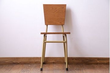 ペイント家具　ナラ材　古いフレームが魅力のシンプルなチェア(イス、椅子)