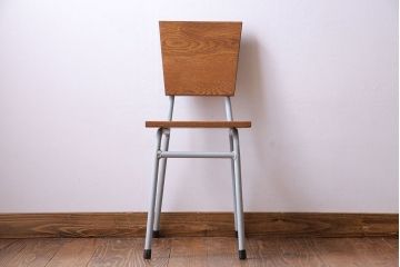 ペイント家具　ナラ材　ナチュラルな雰囲気漂うシンプルなチェア(イス、椅子)(3)