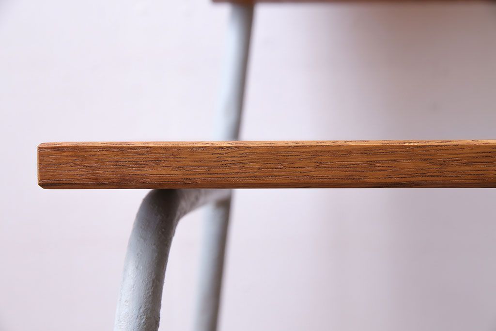 ペイント家具　ナラ材　ナチュラルな雰囲気漂うシンプルなチェア(イス、椅子)(3)