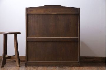 アンティーク家具　大正ロマン　象嵌入り　ナラ材のライティングビューロー(ワークデスク、在宅ワーク、在宅用、学習机)