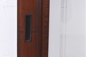 和製アンティーク　杉材　素朴な雰囲気のガラス帯戸(引き戸、建具)(1)