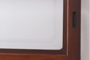 和製アンティーク　杉材　素朴な雰囲気のガラス帯戸(引き戸、建具)(1)