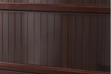 骨董・古民具　いぶされたような味わい深い木の色合いが魅力のガラス入り格子戸(ガラス戸、引き戸、建具)2枚セット