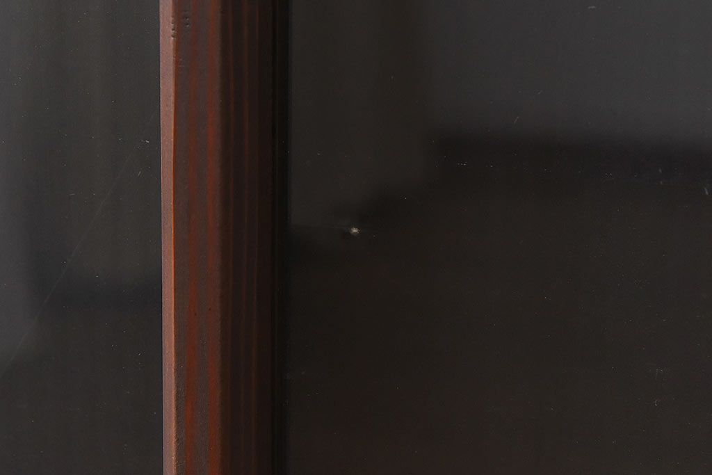 和製アンティーク　昭和レトロなガラス戸(建具、引き戸、格子戸)2枚セット