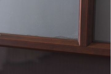 和製アンティーク　昭和レトロなガラス戸(建具、引き戸、格子戸)2枚セット