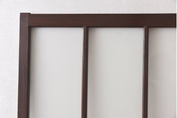 和製アンティーク　昭和レトロなガラス戸(建具、引き戸、格子戸)2枚セット