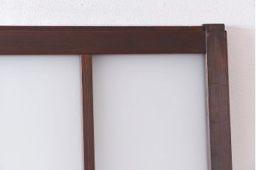 和製アンティーク　昭和レトロなガラス戸(建具、引き戸、格子戸)2枚セット