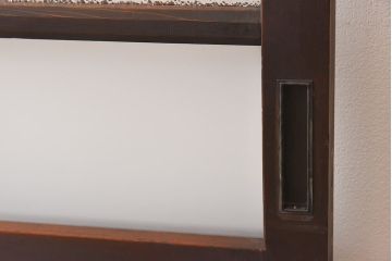 和製アンティーク　当時物色ガラス　大正ロマン香るモダンなデザインのガラス戸(ガラス引き戸、引き戸、建具)