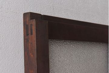 和製アンティーク　当時物色ガラス　大正ロマン香るモダンなデザインのガラス戸(ガラス引き戸、引き戸、建具)