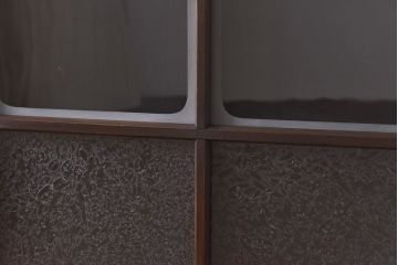 3種類のガラスが味わい深い引き戸(ガラス戸、格子戸、建具)2枚セット