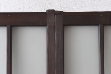 3種類のガラスが味わい深い引き戸(ガラス戸、格子戸、建具)2枚セット