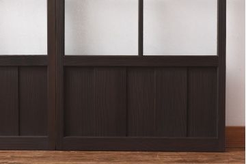 3種類のガラスが味わい深い引き戸(ガラス戸、格子戸、建具)2枚セット