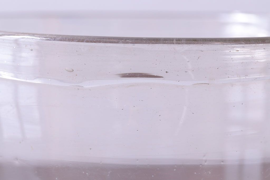 アンティーク雑貨　大正昭和初期　レトロな雰囲気漂う吹きガラス金魚鉢