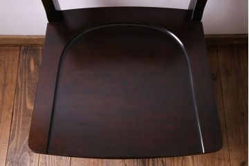 中古　北海道民芸家具　HM620　上質な作りとシンプルなデザインが魅力のラダーバックチェア(椅子、板座チェア、ダイニングチェア)(1)