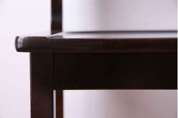 中古　北海道民芸家具　HM620　上質な作りとシンプルなデザインが魅力のラダーバックチェア(椅子、板座チェア、ダイニングチェア)(1)