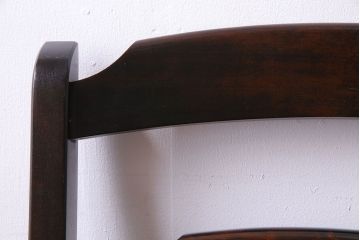 中古　北海道民芸家具　HM620　上質な作りとシンプルなデザインが魅力のラダーバックチェア(椅子、板座チェア、ダイニングチェア)(2)