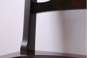 中古　北海道民芸家具　HM620　上質な作りとシンプルなデザインが魅力のラダーバックチェア(椅子、板座チェア、ダイニングチェア)(2)