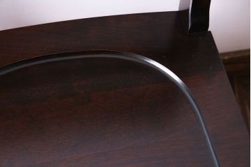 中古　北海道民芸家具　HM620　上質な作りとシンプルなデザインが魅力のラダーバックチェア(椅子、板座チェア、ダイニングチェア)(2)