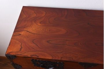 中古美品 伝統民芸家具　No.853　水沢型岩谷堂箪笥(整理箪笥、和タンス、引き出し)(定価約43万円)