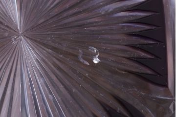 アンティーク雑貨　明治大正期　薄紫色　切子ガラスのボウル(和食器)