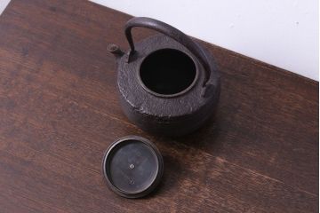 アンティーク雑貨　大正昭和初期　松下電器産業株式会社　創業記念　銀摘　鉄瓶