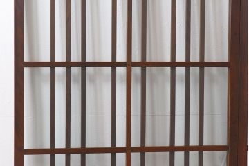 昭和レトロ　和モダンな演出にぴったりのガラス格子戸(建具、引き戸)2枚セット