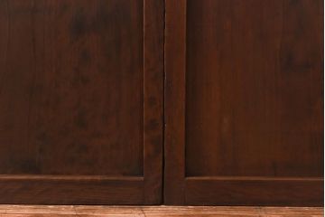 昭和レトロ　和モダンな演出にぴったりのガラス格子戸(建具、引き戸)2枚セット