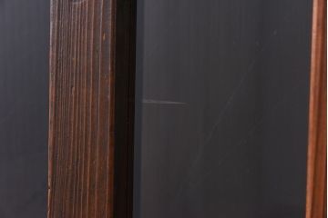 昭和レトロ　和モダンな演出にぴったりのガラス格子戸(建具、引き戸)2枚セット