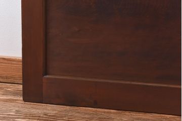 大正ロマン　当時物色ガラス　モダンな十字のデザインが魅力のガラス戸(ガラス引き戸、引き戸、建具)