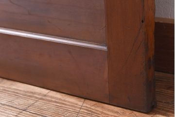 大正ロマン　当時物色ガラス　モダンな十字のデザインが魅力のガラス戸(ガラス引き戸、引き戸、建具)