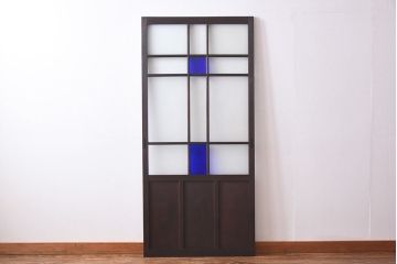 大正ロマン　シックな色合いが上品な印象のガラス戸(ガラス引き戸、引き戸、建具)