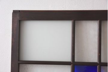 大正ロマン　シックな色合いが上品な印象のガラス戸(ガラス引き戸、引き戸、建具)