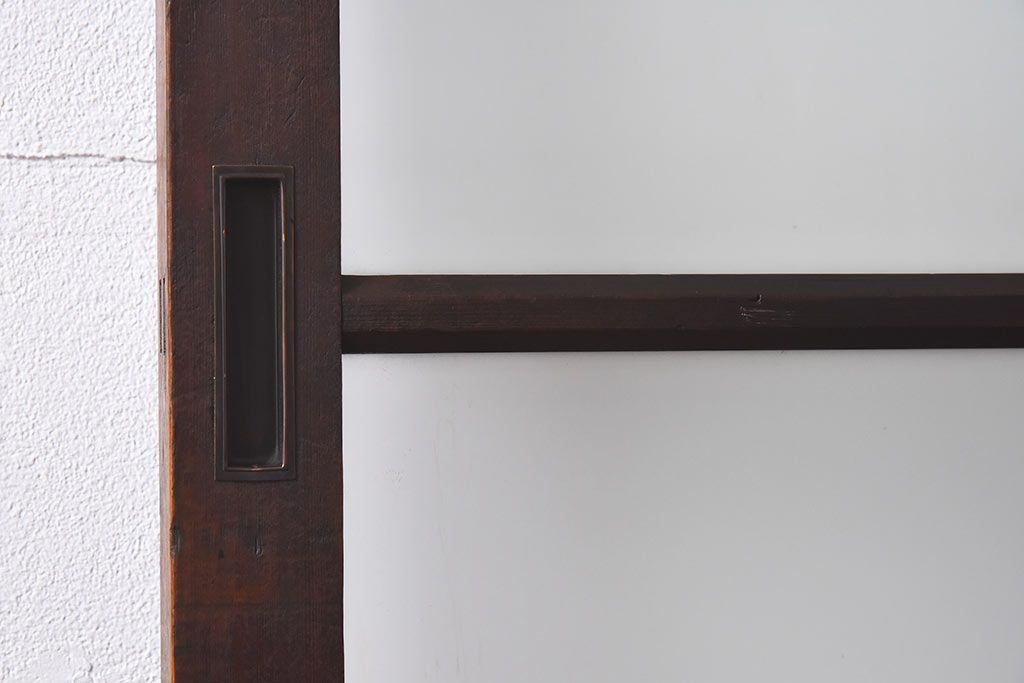 大正ロマン　シックな色合いが上品な印象のガラス戸(ガラス引き戸、引き戸、建具)