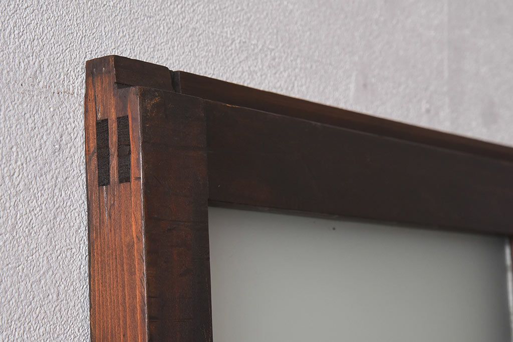 大正ロマン　シックな色合いが上品な印象のガラス戸(ガラス引き戸、引き戸、建具)