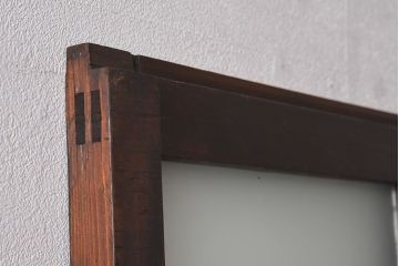 大正ロマン　シックな色合いが上品な印象のガラス戸(ガラス引き戸、引き戸、建具)