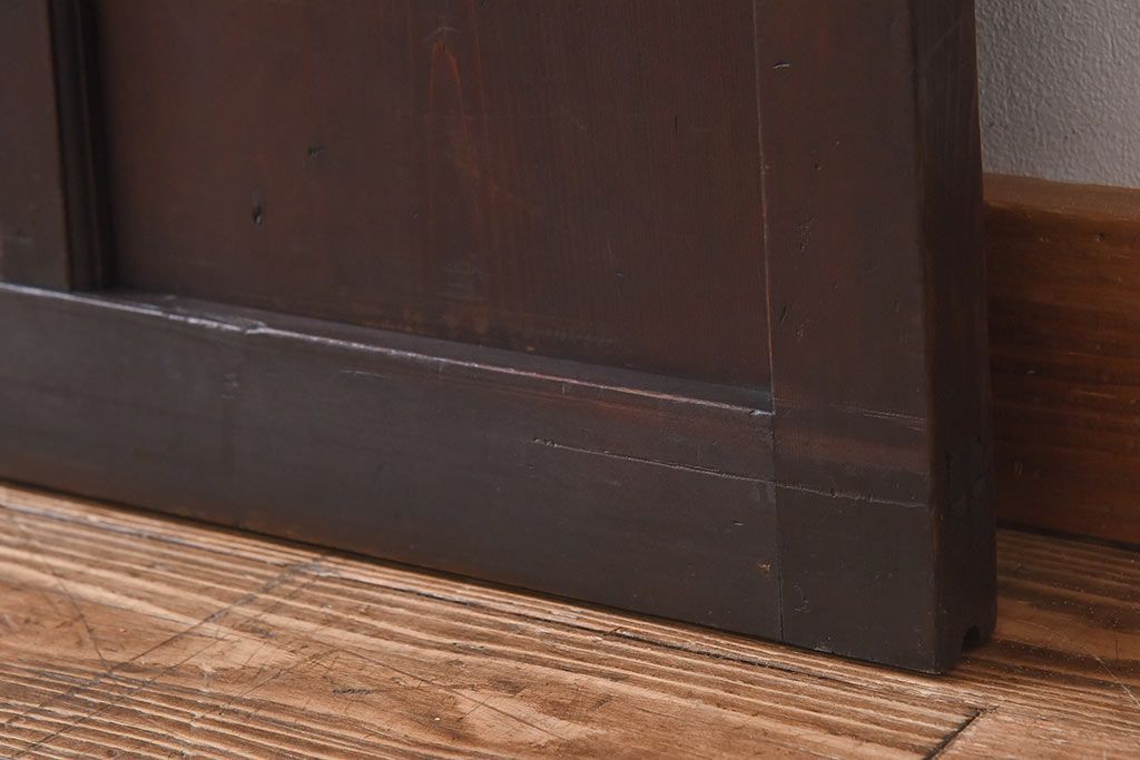 大正ロマン　シックな色合いが上品な印象のガラス戸(ガラス引き戸、引き戸、建具)