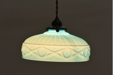 レトロな雰囲気漂う青色のシェード(電笠、天井照明)
