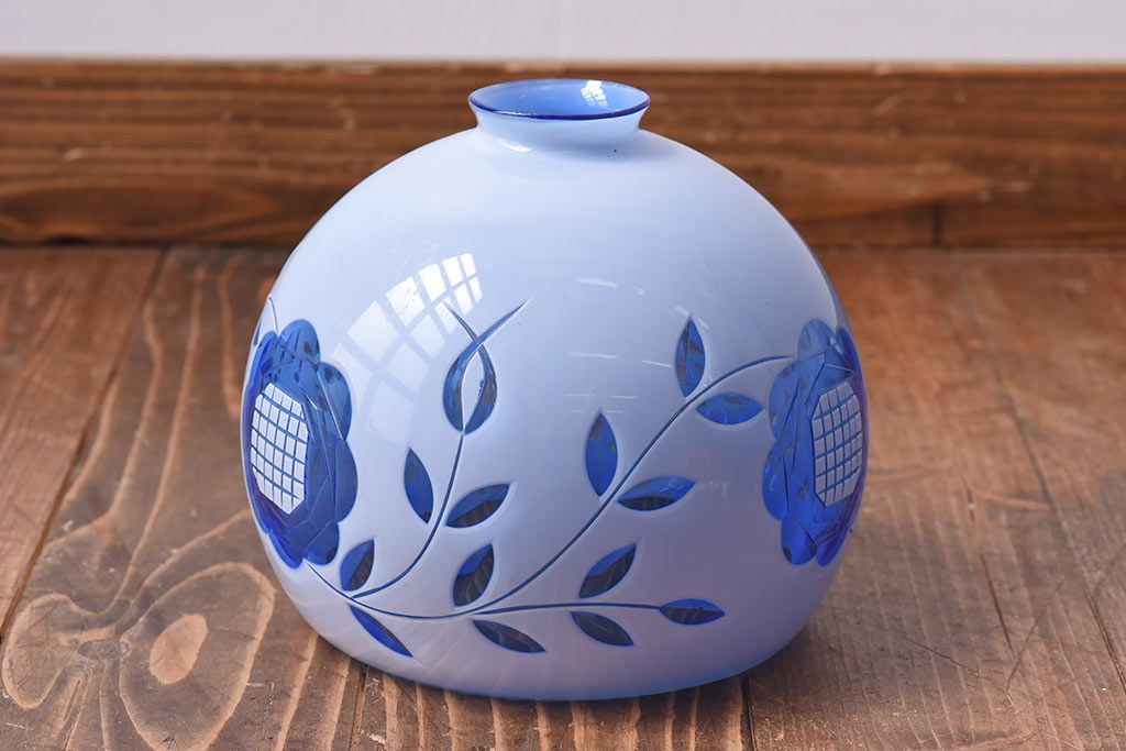 公式】アンティーク家具ラフジュ工房商品詳細ページ大正期 青ガラス