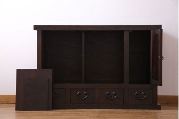 民芸家具　和モダンな雰囲気漂う水屋サイドボード(テレビボード、食器棚)