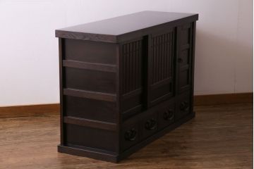 民芸家具　和モダンな雰囲気漂う水屋サイドボード(テレビボード、食器棚)