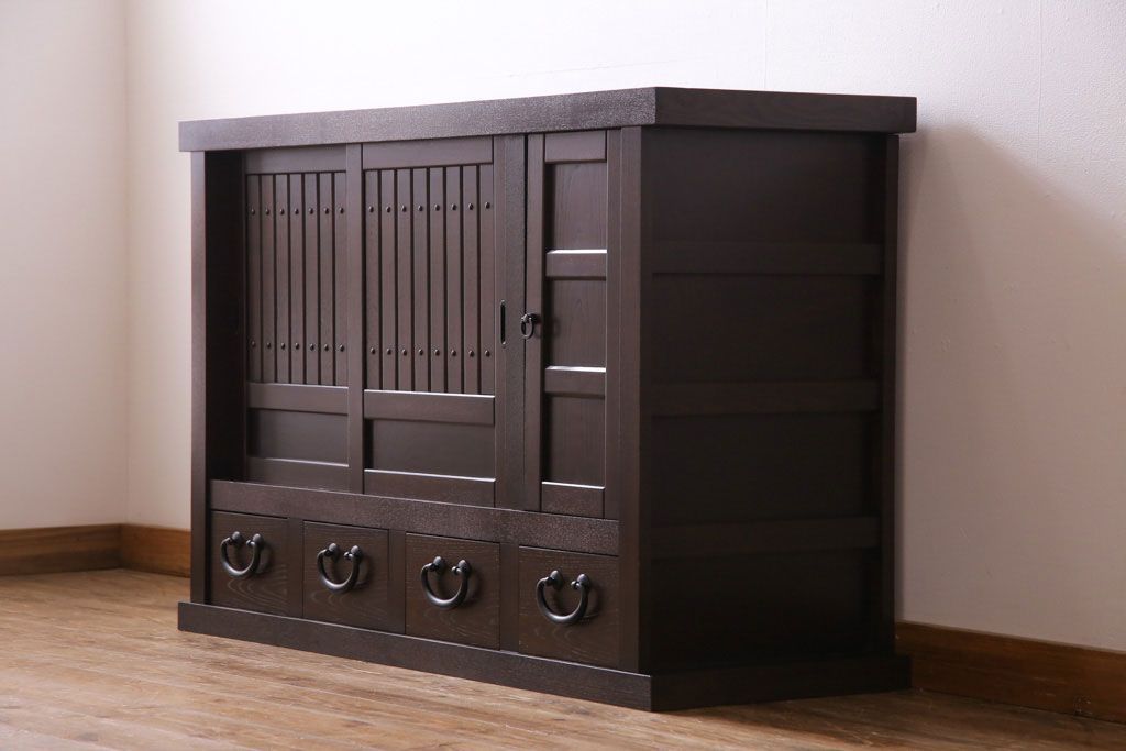 民芸家具　和モダンな雰囲気漂う水屋サイドボード(テレビボード、食器棚)