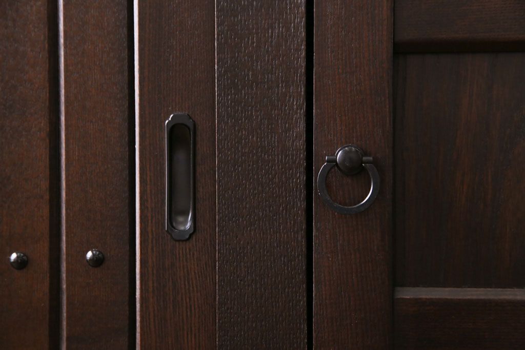 民芸家具　和モダンな雰囲気漂う水屋サイドボード(テレビボード、食器棚)