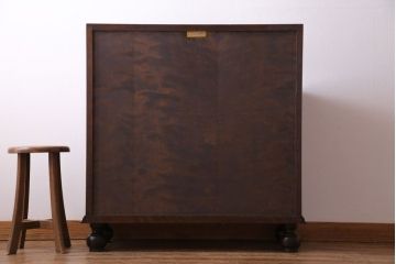 中古美品　松本民芸家具　H型ボールフットライティングビューロー(ワークデスク、在宅ワーク、在宅用)(1)