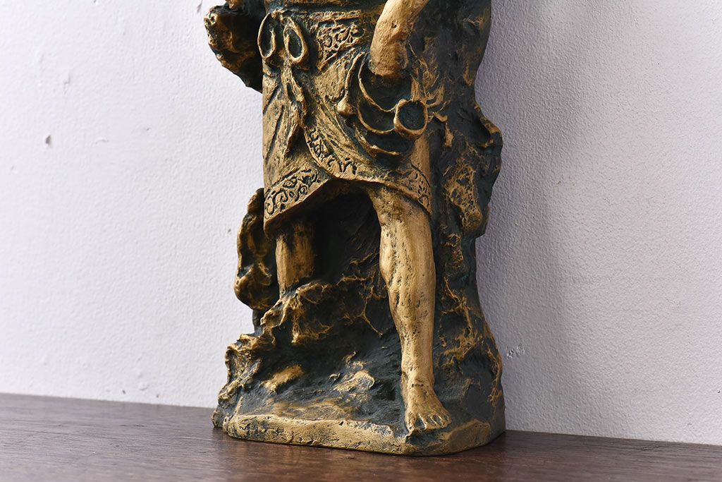 アンティーク雑貨　北村西望作 不動明王ブロンズ像 (箱付)